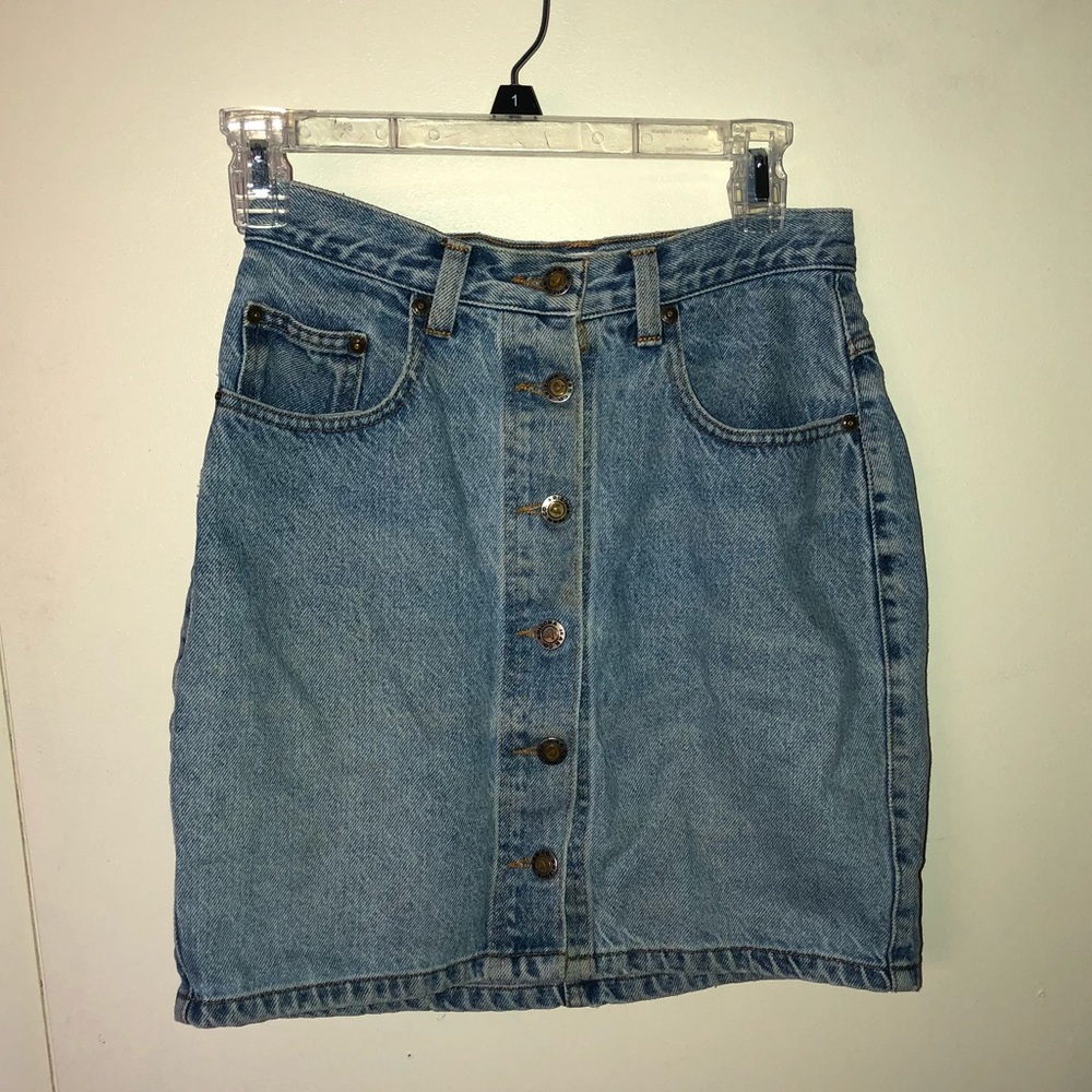 Button up jean skirt - Picture 1 of 2